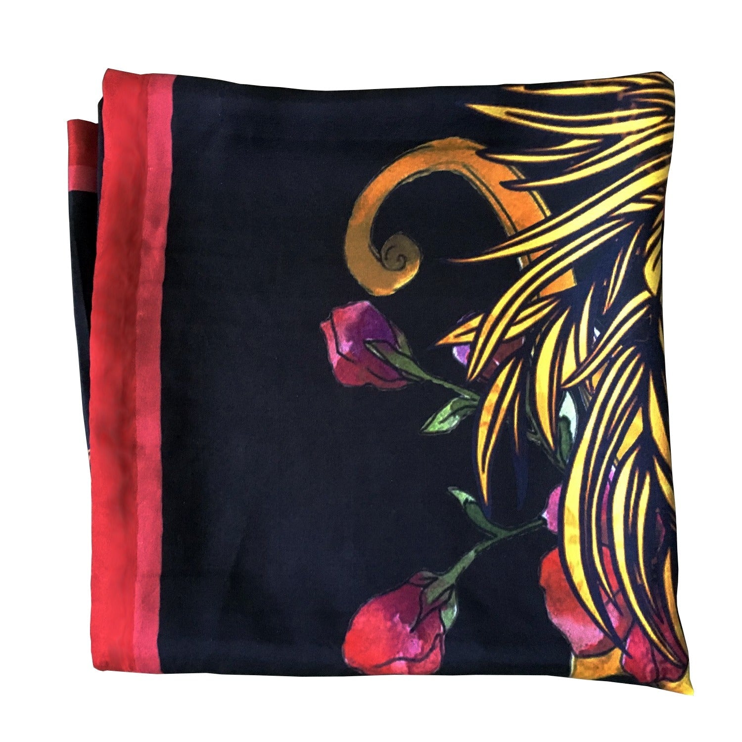 AMOUR GOLD | Medium Silk Scarf