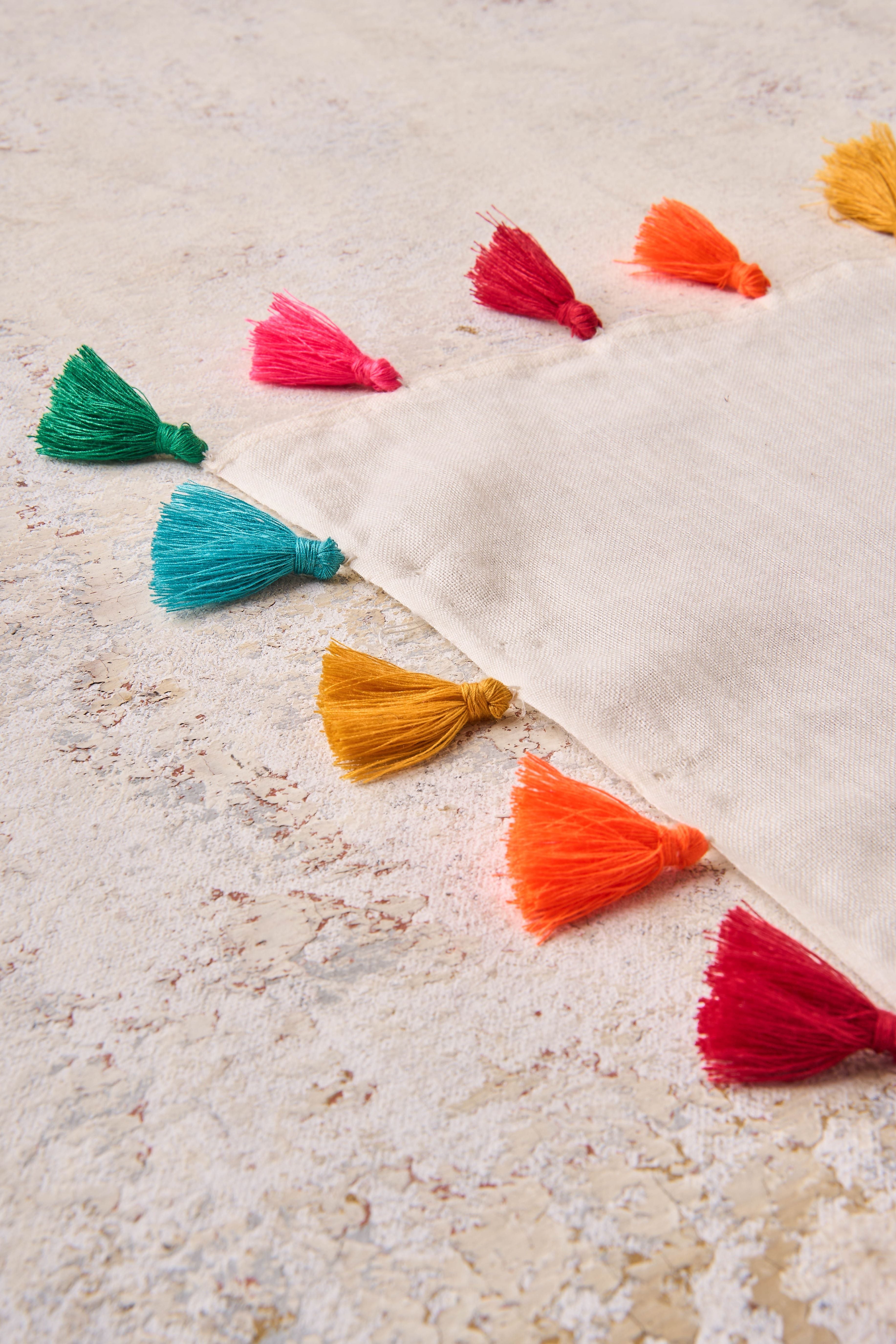 Fluoro Pom Trim Scarf - Multi