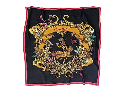 AMOUR GOLD | Large Silk Scarf