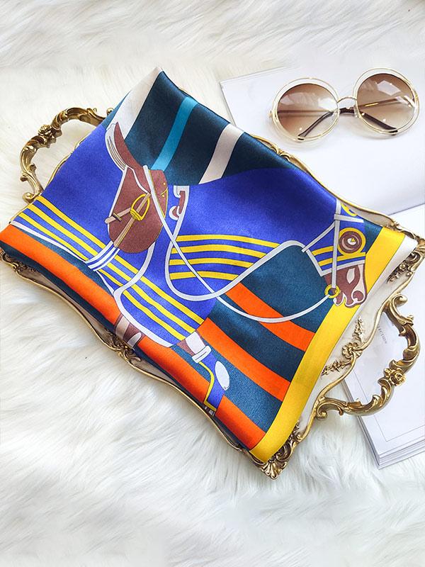 Galloping Grace Long Silk Scarf