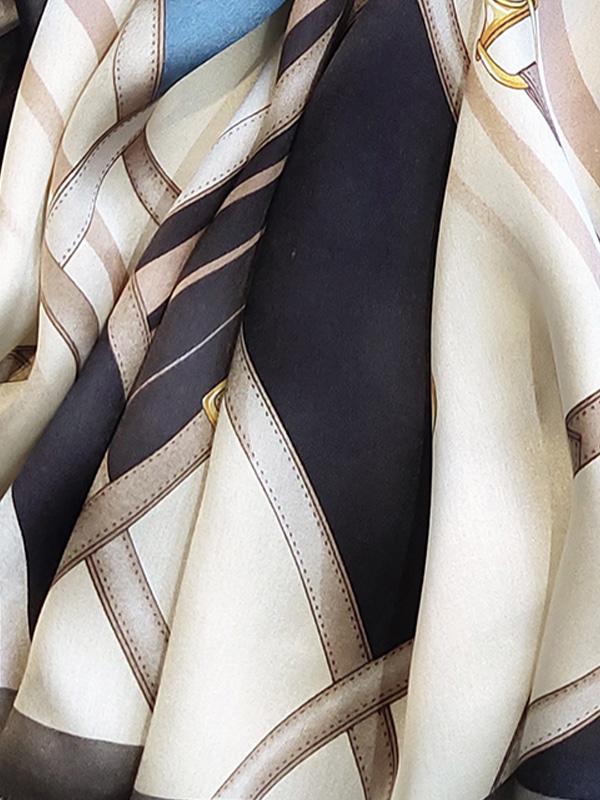 Blue Serenity Long Silk Scarf