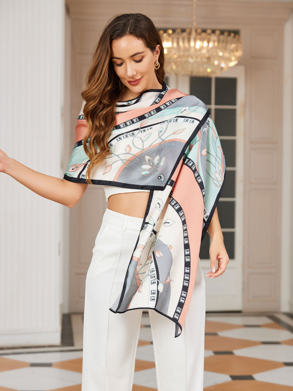 [P030] SilkSilky Pure Silk Scarf 001
